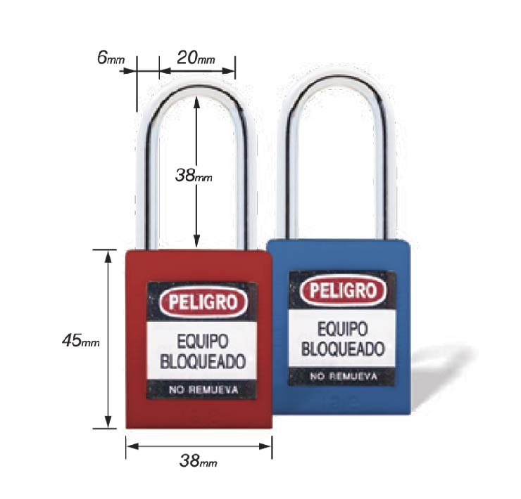Candado Gancho Metálico Rojo - Imagen 2