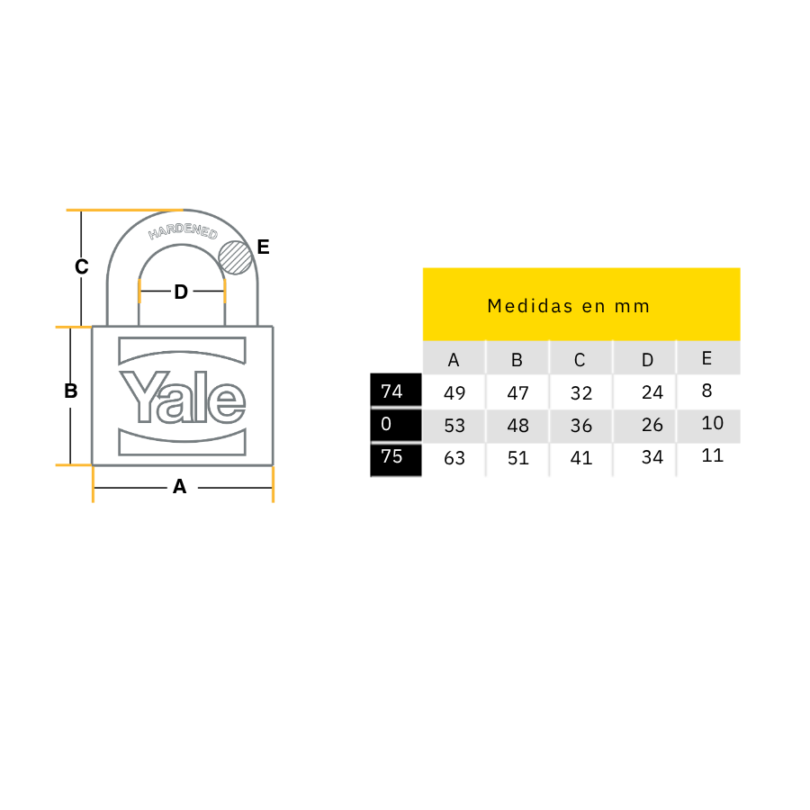 CANDADO SERIE INGLES 700