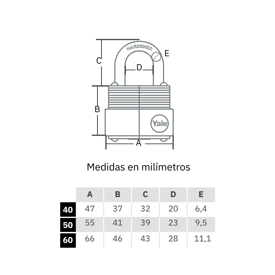CANDADO SERIE LAMINADO Y125