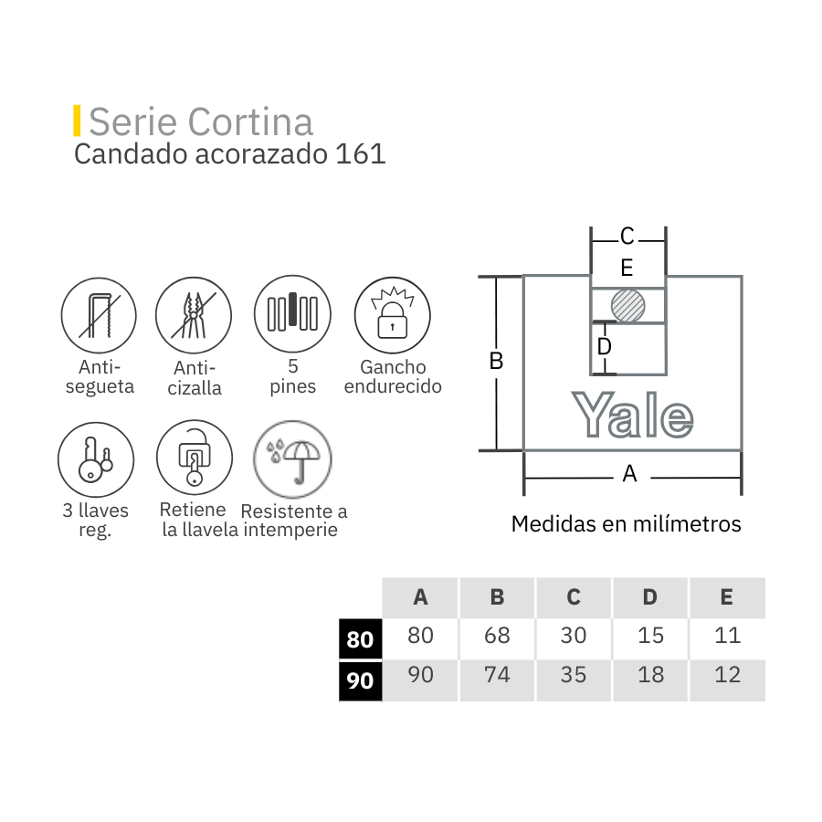 CANDADO ACORAZADO 161