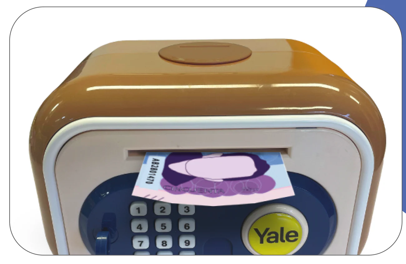 Caja fuerte digital infantil Yale | Huella, código y llave