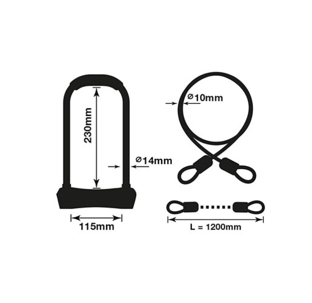 Candado en U Ultra Endurecido YUL3C - Imagen 5