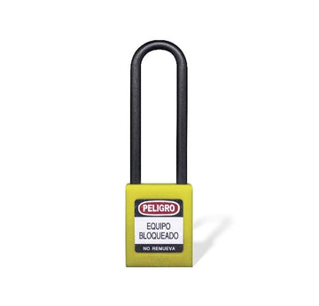 Candado Gancho Largo Nylon Amarillo - Imagen 1
