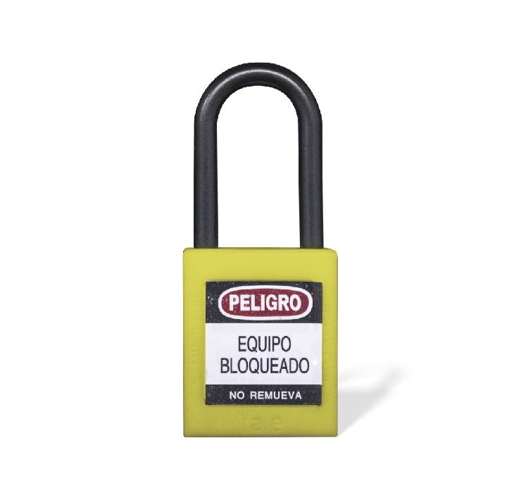 Candado Gancho Nylon Amarillo - Imagen 1