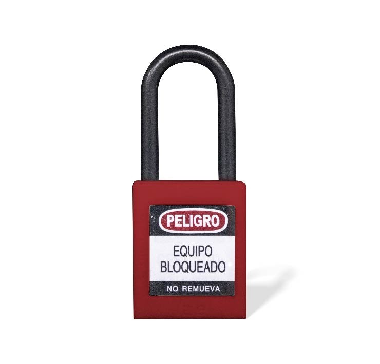 Candado Yale Gancho Nylon Rojo - 38mm - Imagen 1