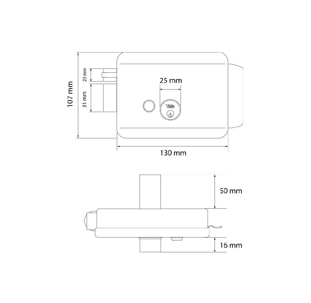 Cerradura Eléctrica Izquierda con Botón - Imagen 3