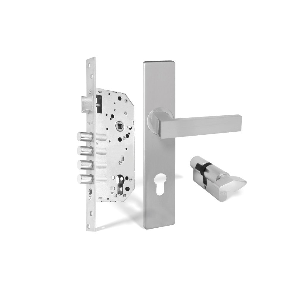 Cerradura de Embutir Bari con Placa Cuadrada - Imagen 3