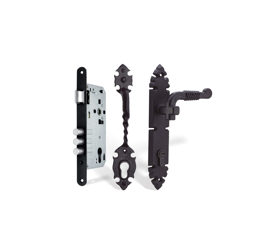 Cerradura Rústica de Incrustar para Puerta de Entrada - Imagen 4