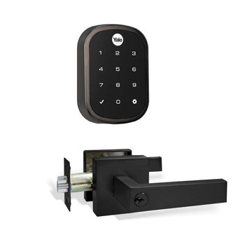 Cerrojo Digital YRD256 Negro + Manija Bari Negra - Imagen 1