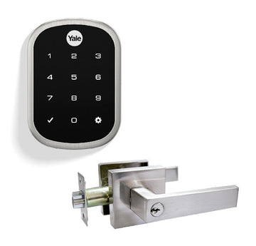 Kit Cerrojo Digital YRD256 + Manija Bari Niquel Satinado - Imagen 1
