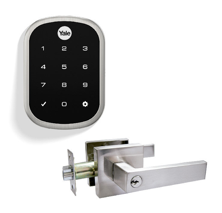 Kit Cerrojo Digital YRD256 + Manija Bari Niquel Satinado - Imagen 1