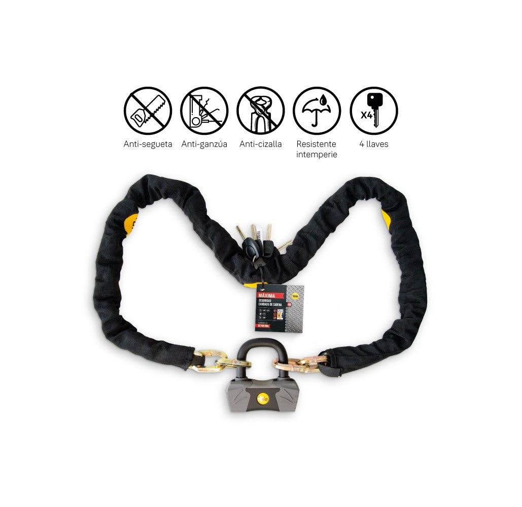 Candado y Cadena en Titanio para Bicicleta YCL3 - Máxima Seguridad y Resistencia - Imagen 1
