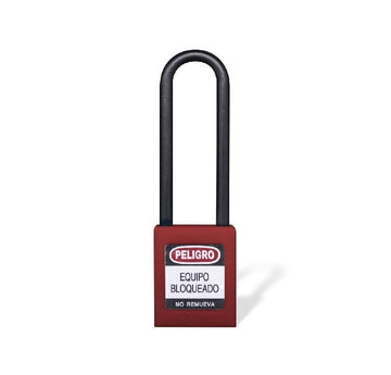 Candado Gancho Largo Nylon Dieléctrico - 76mm Rojo - Imagen 1