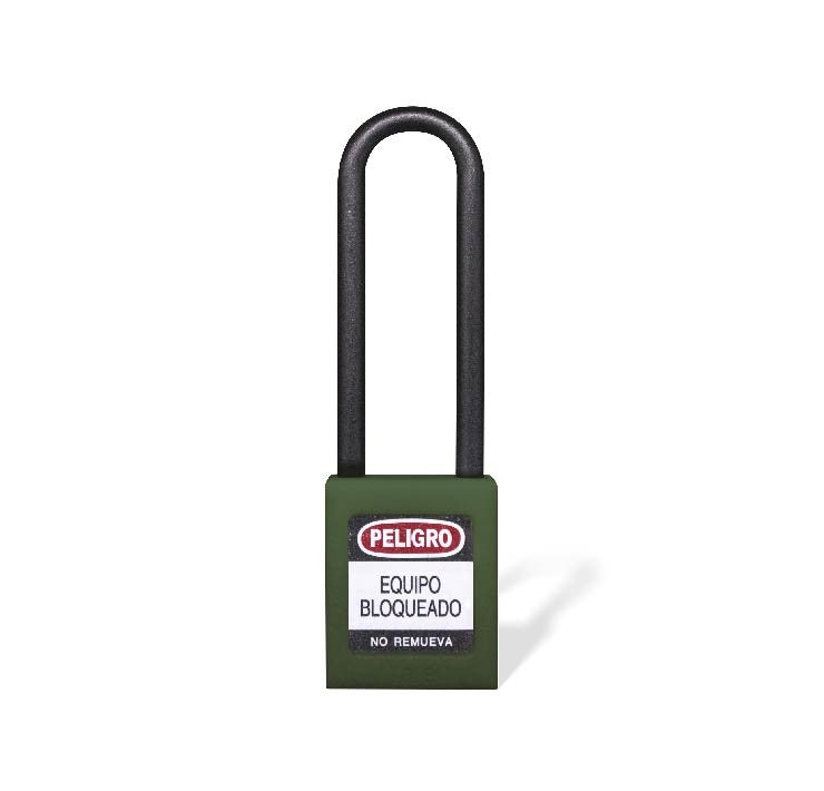 Candado Gancho Largo Nylon - Dieléctrico Verde - Imagen 1