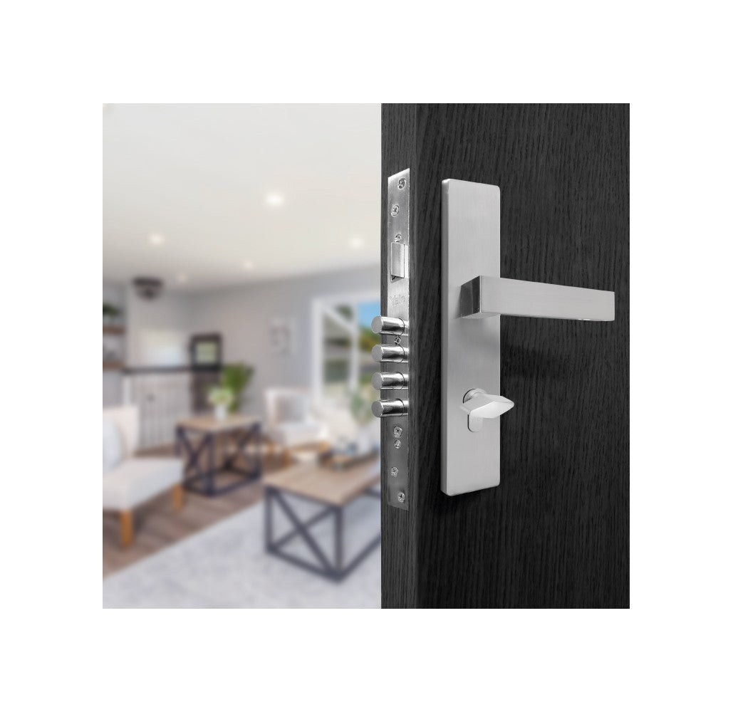 Cerradura de Embutir Bari con Placa Cuadrada - Imagen 1