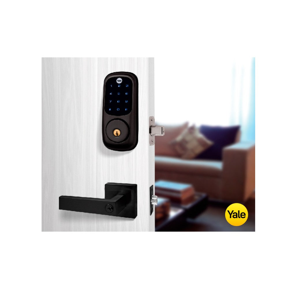 Kit de Cerrojo Digital Yale YRD226 Negro Antiguo + Manija Bari Negra - Imagen 3
