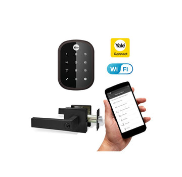 Kit Cerrojo YRD256 Bronce Antiguo + Manija Bari Negra - Imagen 1